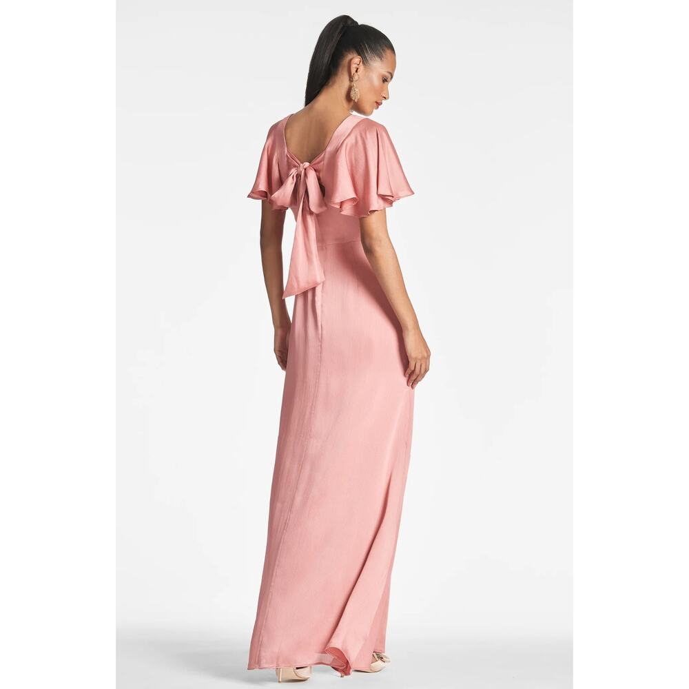 Sachin & Babi NWT- CORAL AURORA FLORAL A-LINE GOWN -ROUGE - Sz:6 Ret $398. - Picture 3 of 4